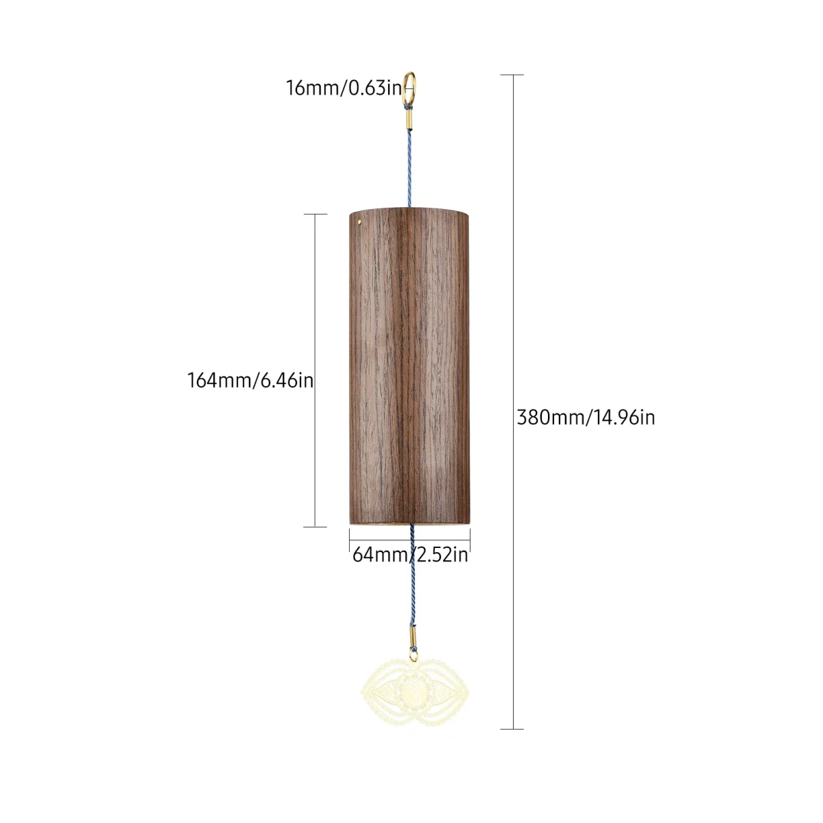 Chimes Natural Bamboo Wind Chime Meditation Chord Windbell for Outdoor Garden Patio Home Decoration Meditation Relaxation 5