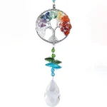 1 Piece Tree Of Life Crystal Magic Wind Chimes Pendant Bedroom Room Window Hanging Decoration Dream Rainbow Gift Catcher 4