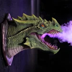 Hot Sale Wall Mounted Dinosaur Head Ornament Personalized Latex Furnishings for Home Living Room Bedroom Decoration Wind Chimes 6