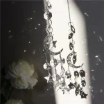 Crystal Rainbow Catcher Glass Light Wind Chimes Outdoor Art Hanging Pendant Home Decor Garden Prism Window Decoration Crafts 4