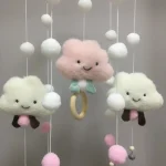 Cloud Hair Ball Wind Chime Bed Bell Baby Bed Decoration Pendant Children's Room Wall Decoration Pendant Children Wall Decoration 3