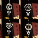 3D Kinetic Wind Spinner Hanging Crystal Suncatcher Wind Chimes Glass Pendant Mirror Reflective Bird Deterrent Garden Yard Decor 2