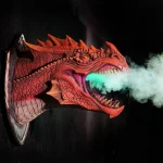Hot Sale Wall Mounted Dinosaur Head Ornament Personalized Latex Furnishings for Home Living Room Bedroom Decoration Wind Chimes 5
