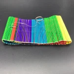 Colorful Wood Wind Chimes Rainbow Wind Spinner Mobile Chime Lawn Wind Spiral Party Home Decor Garden Ornament Decor DIY Pendant 3