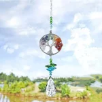 1 Piece Tree Of Life Crystal Magic Wind Chimes Pendant Bedroom Room Window Hanging Decoration Dream Rainbow Gift Catcher 6
