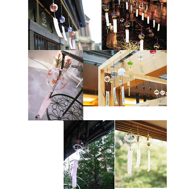 1Pc Wind Bell Japan Chimes Handmade Glass Furin Home Office Decors 2