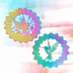 Wind Spinner 3D Whirligigs Rainbow Mandala Hanging Wind Chimes Sun Catcher Illusion Magical Garden Yard Decor Bird Deterrent 6