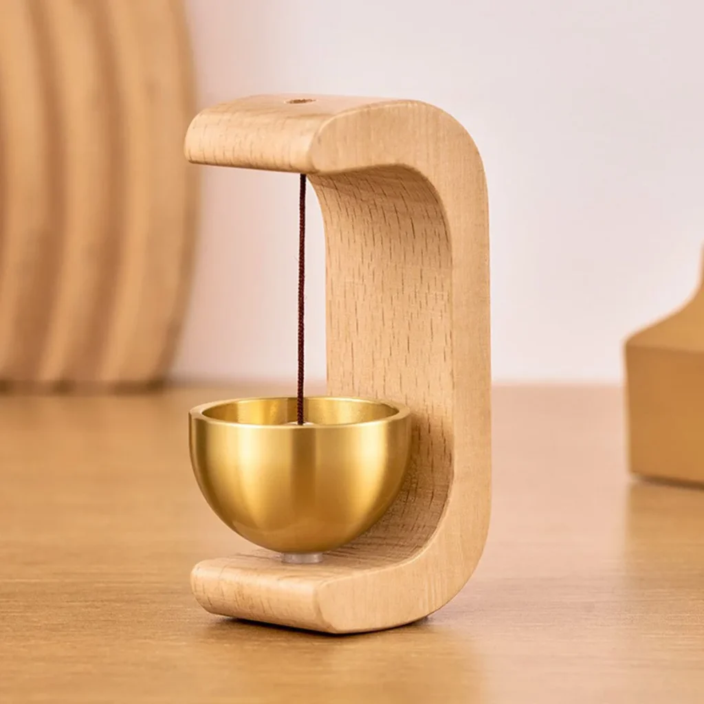 Japanese Wooden Wind Chimes Wireless Doorbell Entrance Door Bell Decorative Wind Bell for Home Opening Hanging Decorations 2