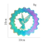 Gradient Color Wind Spinner Catcher Stainless Steel 3D Flowing Light Effect Wind Chimes Parts Outdoor Garden Yard Hanging Decor 6