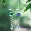 Rotating Spiral Tail Wind Spinner Chimes Crystal Glass Ball Pendant Pendulum Garden Nursery Window Hanging XMS Tree Decorations 1