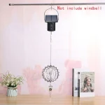 Wind Spinner Solar Motor with Hook Solar Powered Wind Chime Ornament Rotating Outdoor Decor Wind Spinner Solar Motor 4