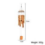 Bamboo Wind Chimes 72cm Windbell Chimes Craft For Outdoor Garden Patio Home Decoration Zen Meditation Vintage Chord Blacony Yard 6