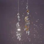 Crystal Rainbow Catcher Glass Light Wind Chimes Outdoor Art Hanging Pendant Home Decor Garden Prism Window Decoration Crafts 5