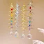 1pc 3D Gazing Ball Spiral Hanging Decoration Rainbow Maker Hanger Suncatcher Wind Chime Hanging Decoration 1
