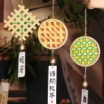 DIY Bamboo Weaving Wind Chime Bell Ornament Handmade Window Hanging Ornament Material Package Accessories Garden Decoration 4