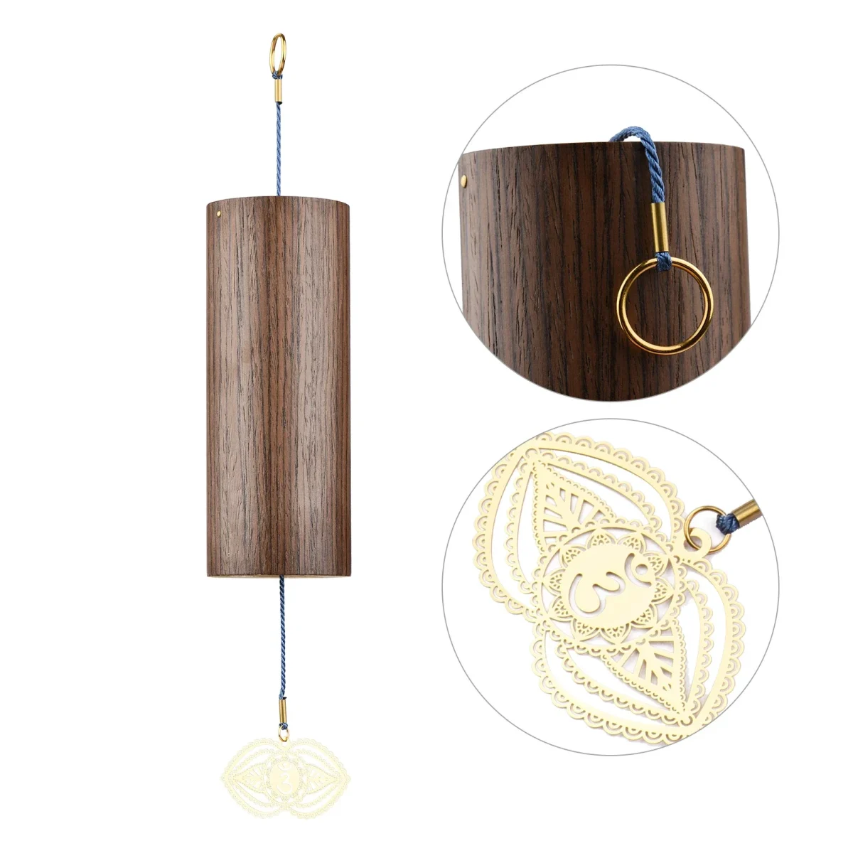 Chimes Natural Bamboo Wind Chime Meditation Chord Windbell for Outdoor Garden Patio Home Decoration Meditation Relaxation 3