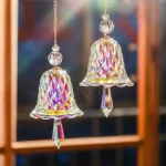 Rainbow Crystal Wind Chime Window Hanging Bell Glass Pendant Sun Catcher Christmas Decoration Home Decoration Garden Decoration 2