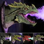 Hot Sale Wall Mounted Dinosaur Head Ornament Personalized Latex Furnishings for Home Living Room Bedroom Decoration Wind Chimes 1
