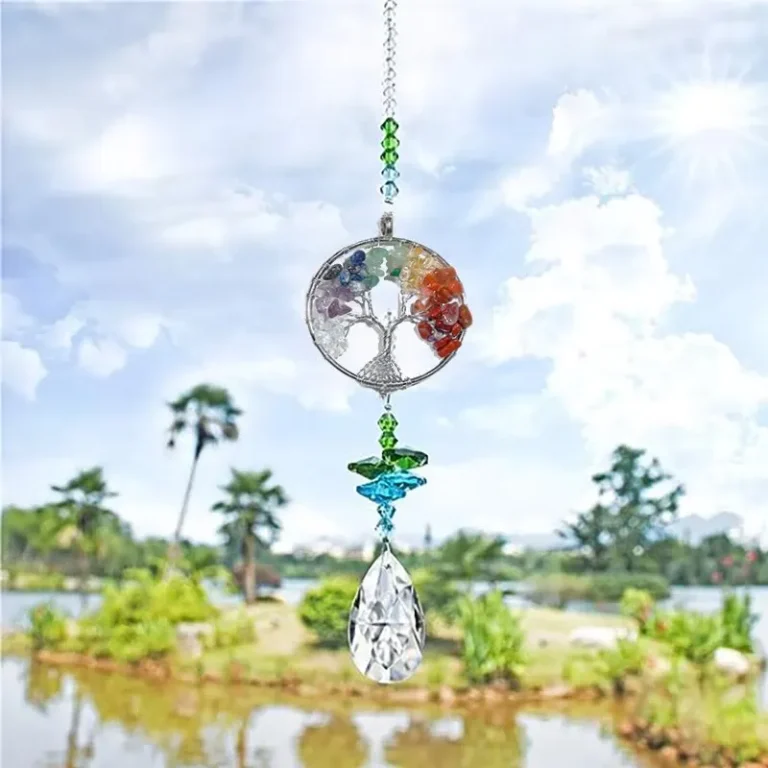 1 Piece Tree Of Life Crystal Magic Wind Chimes Pendant Bedroom Room Window Hanging Decoration Dream Rainbow Gift Catcher 1