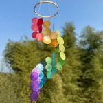 Natural Shell Wind Chimes Creative Dream Catcher Craft Outdoor Yard Welcome Guest Decoration Bedroom Living Room Hanging Pendant 4
