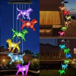 Solar Hummingbird Wind Chimes Light, Outdoor Decor,Yard Decorations, Memorial Wind Chimes, Halloween Decorations Lights Outdoor 3