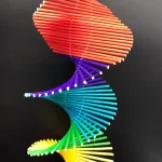Colorful Wood Wind Chimes Rainbow Wind Spinner Mobile Chime Lawn Wind Spiral Party Home Decor Garden Ornament Decor DIY Pendant 5