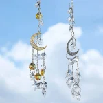 Crystal Rainbow Catcher Glass Light Wind Chimes Outdoor Art Hanging Pendant Home Decor Garden Prism Window Decoration Crafts 6