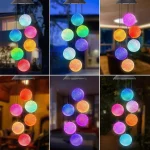 Solar Hummingbird Wind Chimes Light, Outdoor Decor,Yard Decorations, Memorial Wind Chimes, Halloween Decorations Lights Outdoor 5