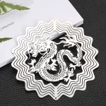 Dragon Sublimation Wind Spinner Metal Rotating Hanging Decoration Feng Shui Wind Catcher Bird Deterrent Nursery Farmhouse Decor 5