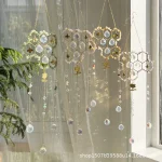 Sun Catcher Pendant Custom Wind Chimes New Big Hive Small Bee Natural Crystal Sun Catcher Room Decor 1