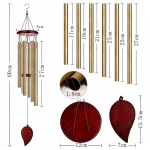 Good Luck Wind Chimes, 6 Tubes Bell Pendant For Home Decorations, Clear And Elegant Sound, Suitable For Indoor And Outdoor Use 2