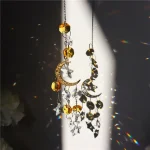 Crystal Rainbow Catcher Glass Light Wind Chimes Outdoor Art Hanging Pendant Home Decor Garden Prism Window Decoration Crafts 3