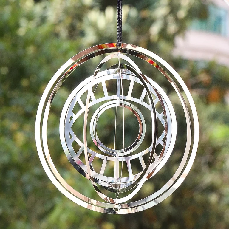 Turkish Devil Eye Wind Spinner Catcher Sublimation 3D Mirror Reflection Rotating Windchime Feng Shui Amulet Hanging Garden Decor 1