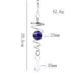 Rotating Spiral Tail Wind Spinner Chimes Crystal Glass Ball Pendant Pendulum Garden Nursery Window Hanging XMS Tree Decorations 6