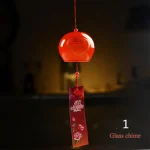 1Pc Wind Bell Japan Chimes Handmade Glass Furin Home Office Decors 5