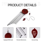 Personalized Wind Chimes, Customized Chimes for Indoor Outdoor Patio Porch Garden Decor Gift for Women Men Loved One 3