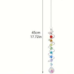 1pc 3D Gazing Ball Spiral Hanging Decoration Rainbow Maker Hanger Suncatcher Wind Chime Hanging Decoration 6