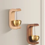Japanese Wooden Wind Chimes Wireless Doorbell Entrance Door Bell Decorative Wind Bell for Home Opening Hanging Decorations 3