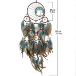 Dream Catcher Vintage Wind Chime Hanging Ornament Home Decor Indian Natural Stone Tree of Life Dream Catcher Wall Decor 6