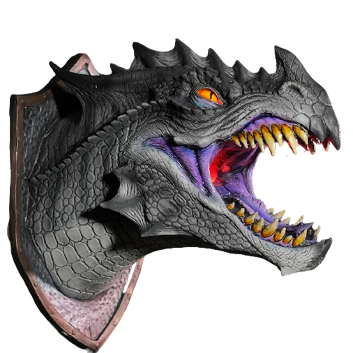 Hot Sale Wall Mounted Dinosaur Head Ornament Personalized Latex Furnishings for Home Living Room Bedroom Decoration Wind Chimes 2