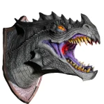 Hot Sale Wall Mounted Dinosaur Head Ornament Personalized Latex Furnishings for Home Living Room Bedroom Decoration Wind Chimes 2