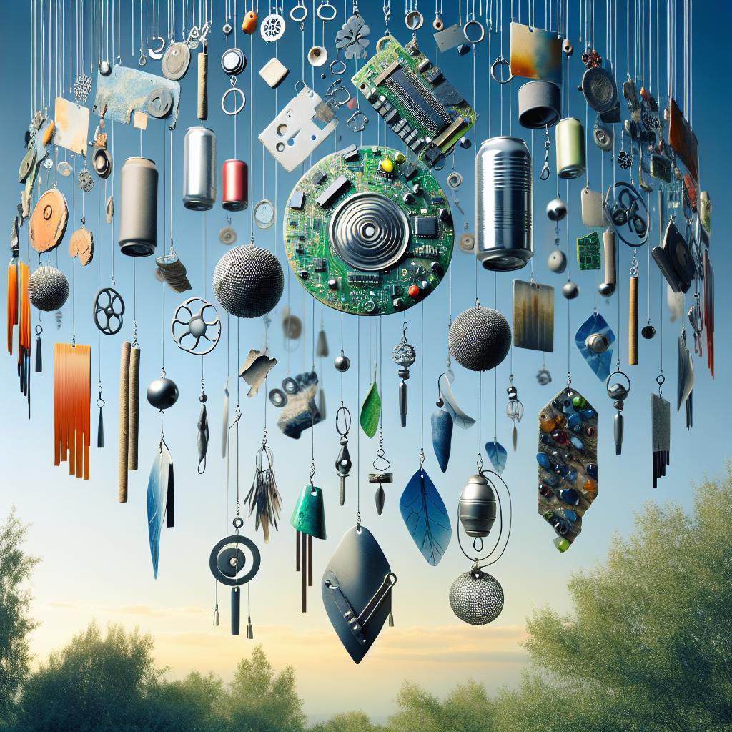 Unusual Wind Chimes Made from Recycled Materials